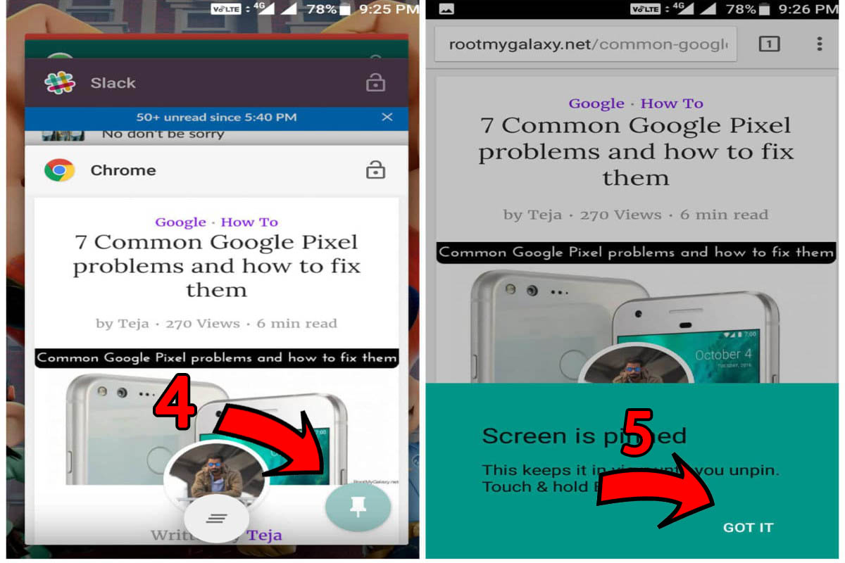 فعال کردن screen pinning راهی برای حفظ گوشی از کنجکاوی دیگران 🚫