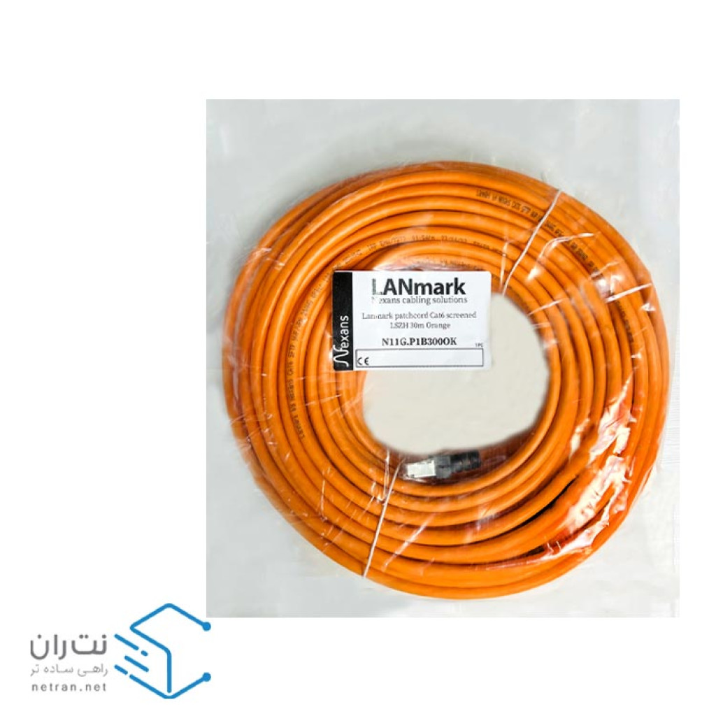 پچ کورد نگزنس (کابل لن) Cat6 UTP روکش LSZH نارنجی 30 متری