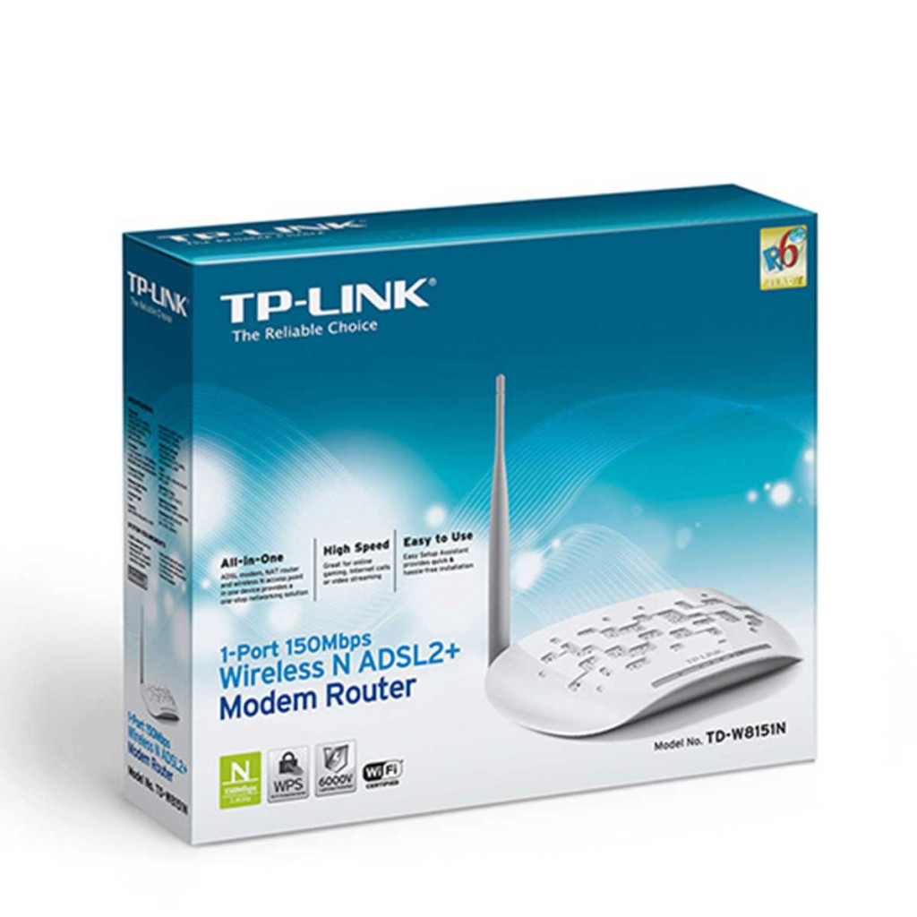 مودم روتر بی‌سیم +ADSL2 تی پی لینک مدل TD-W8151N