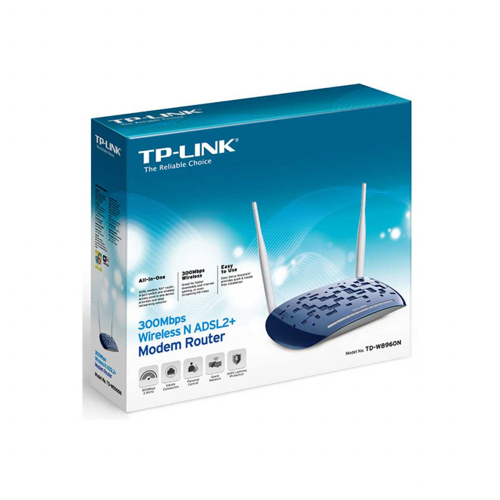 مودم روتر بی‌سیم +ADSL2 تی پی لینک مدل TD-W8960N