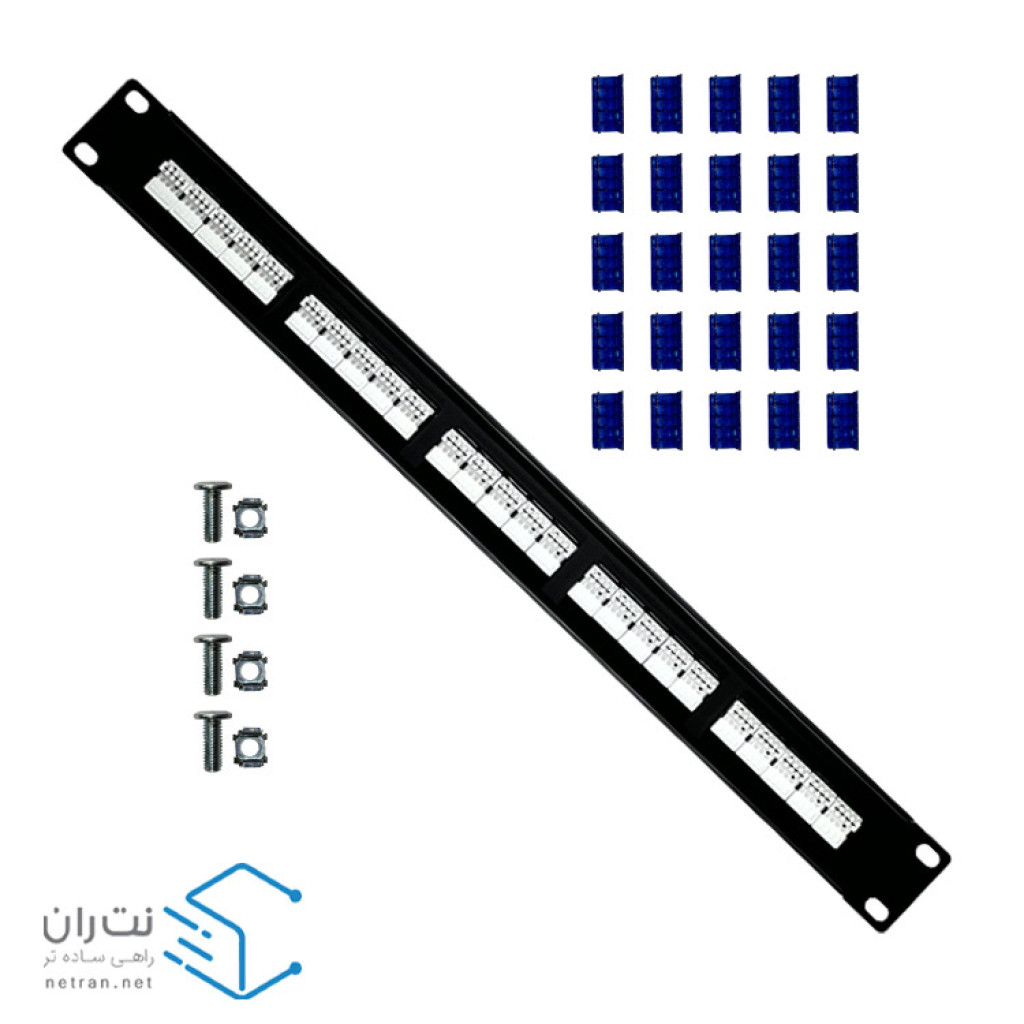 ویس پنل ونتولینک 25 پورت RJ11 (پچ پنل تلفن)