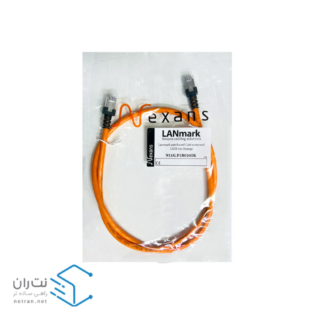 پچ کورد نگزنس (کابل لن) Cat6 SFTP روکش PVC نارنجی 1 متری