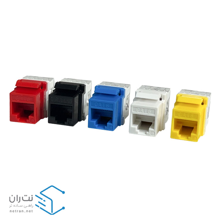 کیستون شبکه Cat6 UTP مشکی ۱۸۰ درجه ونتولینک-2