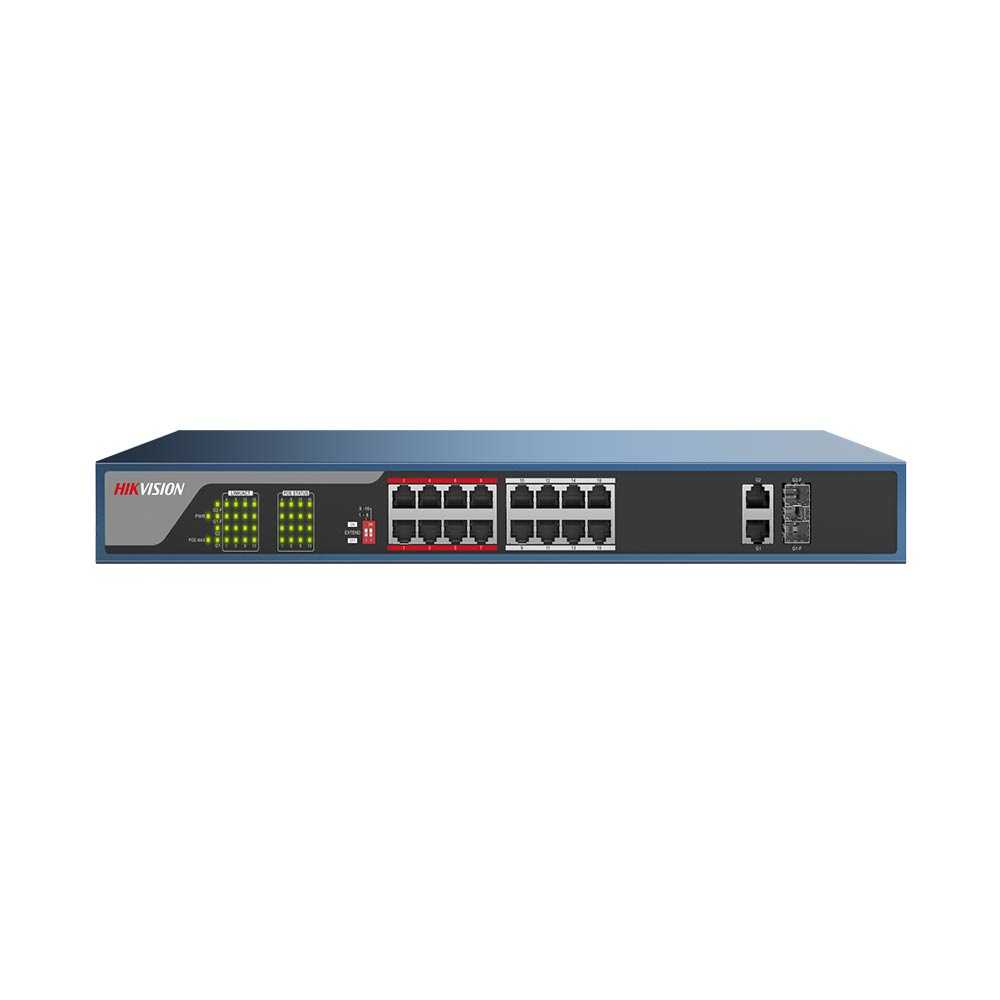 قیمت و خرید سوییچ 18 پورت غیر مدیریتی تحت شبکه هایک ویژن مدل DS-3E0318P-E | نت ران