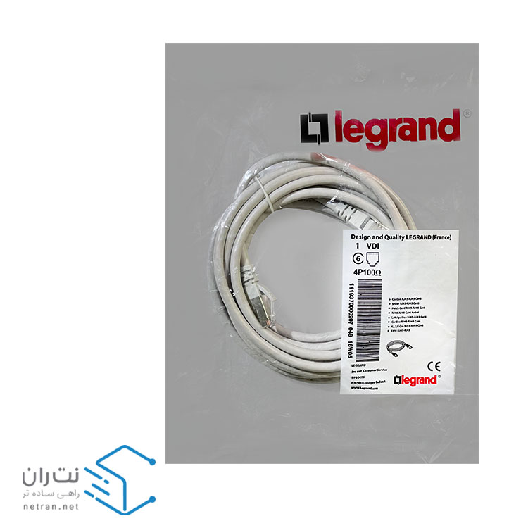 پچ کورد لگراند (کابل لن) Cat6 SFTP روکش PVC طوسی 5 متری-3