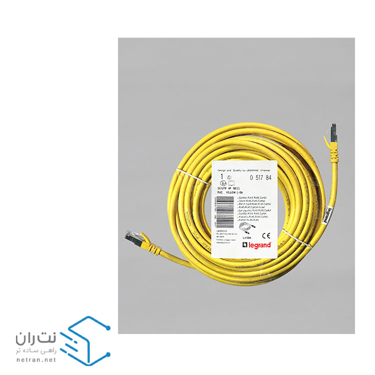 پچ کورد لگراند (کابل لن) Cat6a SFTP روکش PVC زرد 10 متری-2
