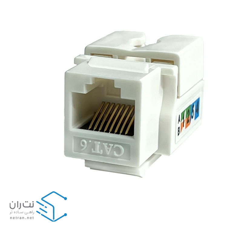 کیستون شبکه Cat6 UTP سفید ۹۰ درجه ونتولینک-2