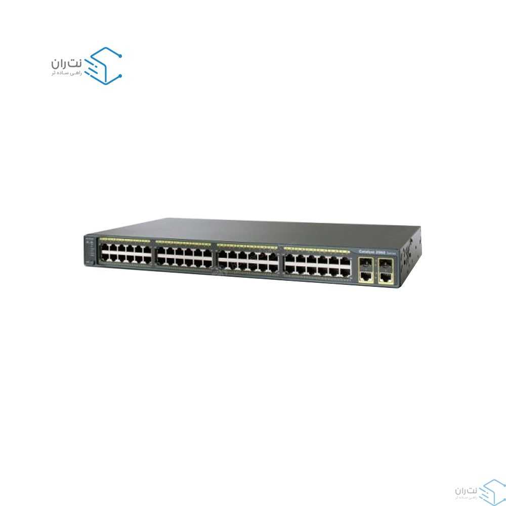 قیمت و خرید سوییچ شبکه 48 پورت + 2 پورت SFP سیسکو مدل 2960-48TC-L | نت ران