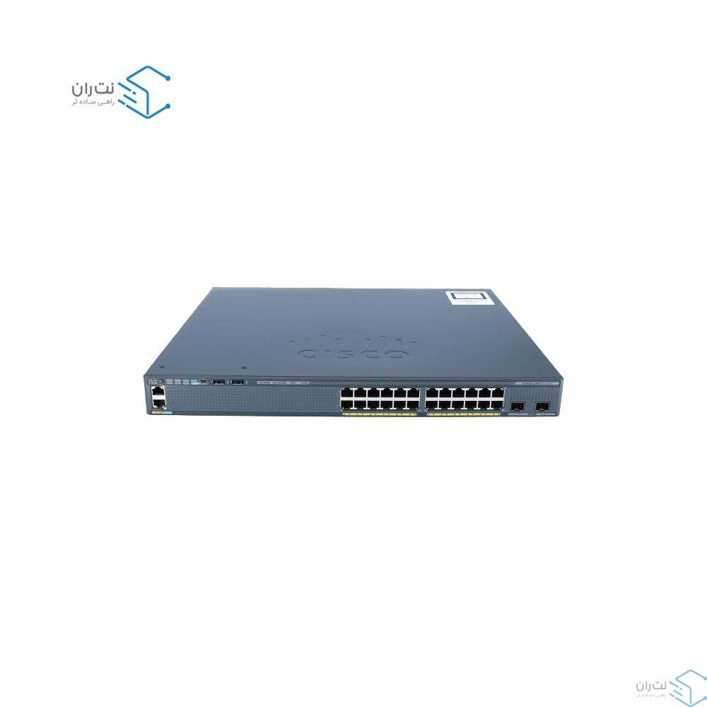 قیمت و خرید سوییچ شبکه 24 پورت سیسکو مدل WS-C2960X-24PD-L | نت ران