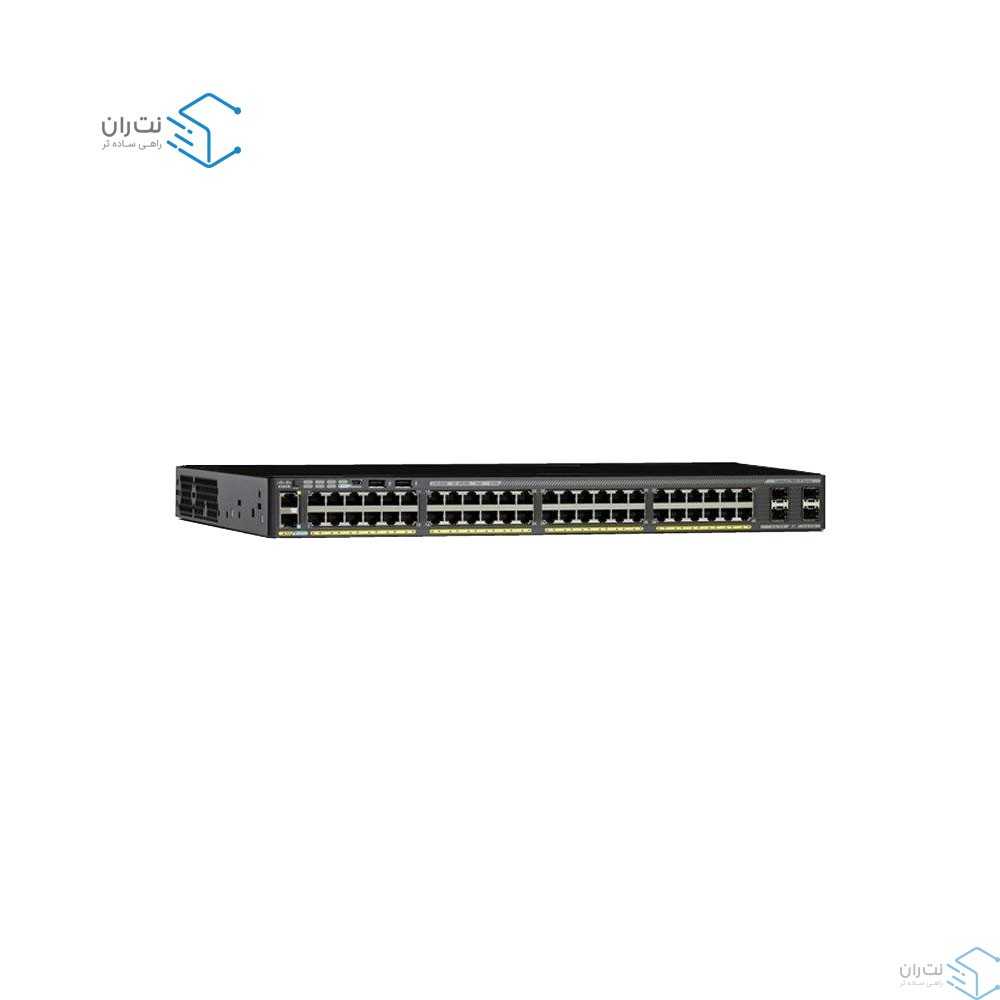 قیمت و خرید سوییچ شبکه 48 پورت + 4 پورت SFP سیسکو مدل WS-C2960X-48TS-L | نت ران