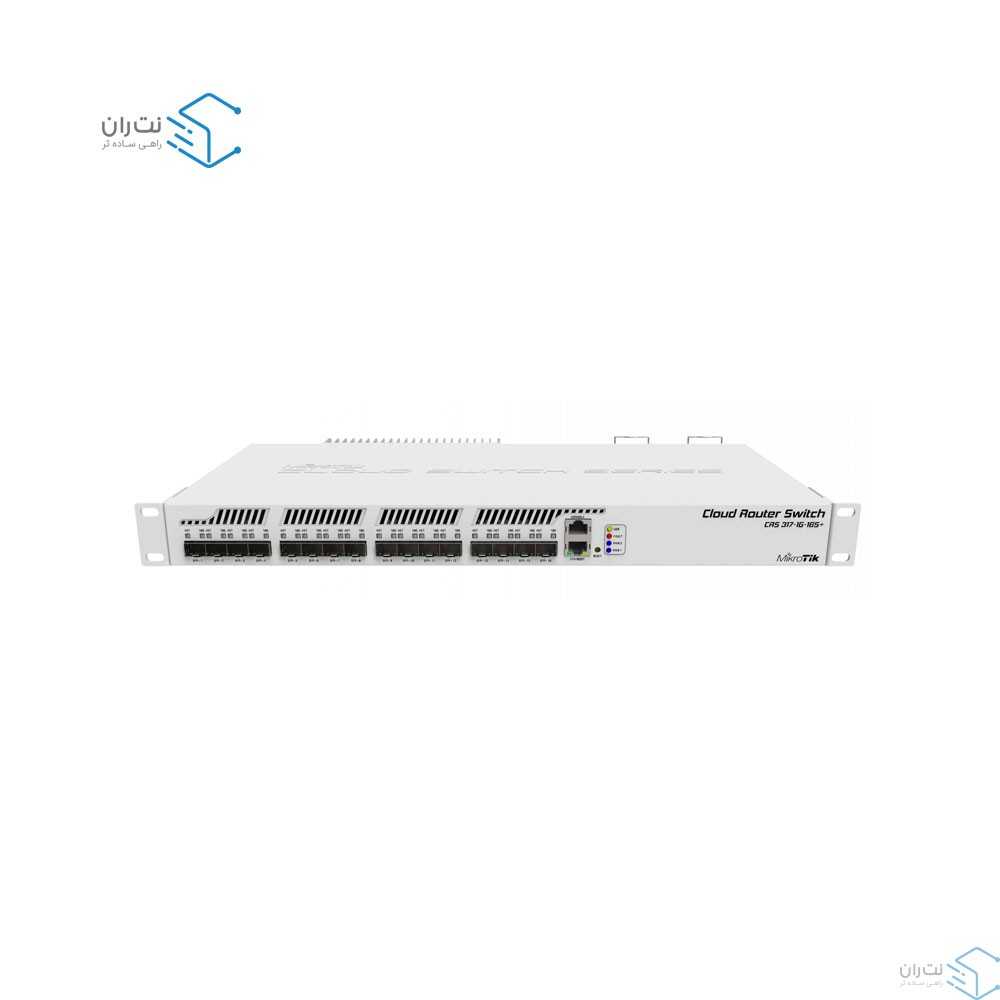 قیمت و خرید سوییچ شبکه 16 پورت میکروتیک مدل CRS317-1G-16S+RM | نت ران