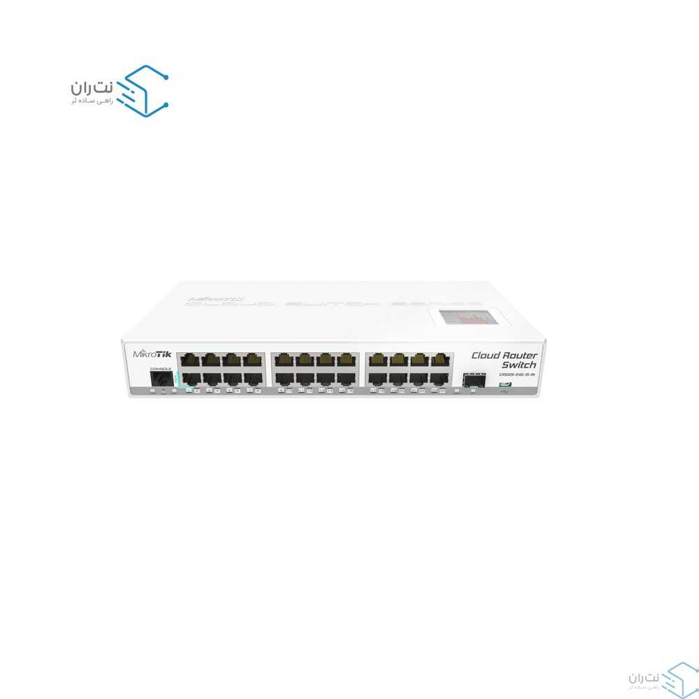 قیمت و خرید سوییچ شبکه 24 پورت میکروتیک مدل CRS125-24G-1S-IN | نت ران