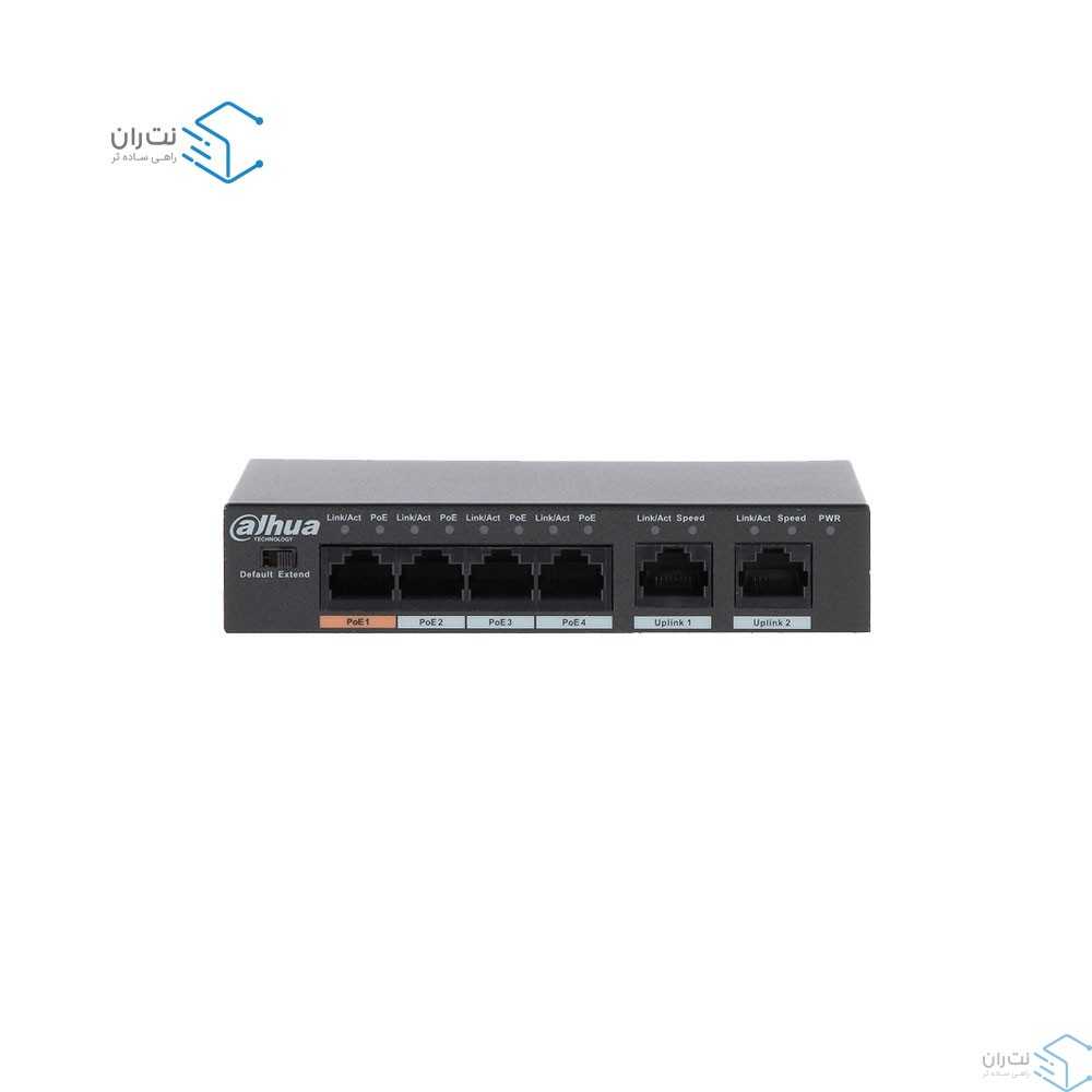 قیمت وخرید سوییچ شبکه 4 پورت داهوا مدل DH-PFS3006-4ET-60 | نت ران