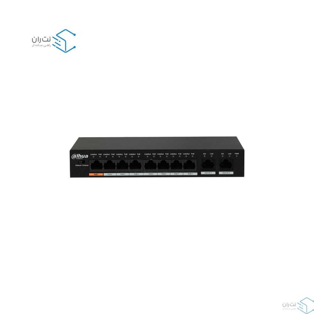 قیمت و خرید سوییچ شبکه 8 پورت داهوا مدل DH-PFS3010-8ET-96 | نت ران