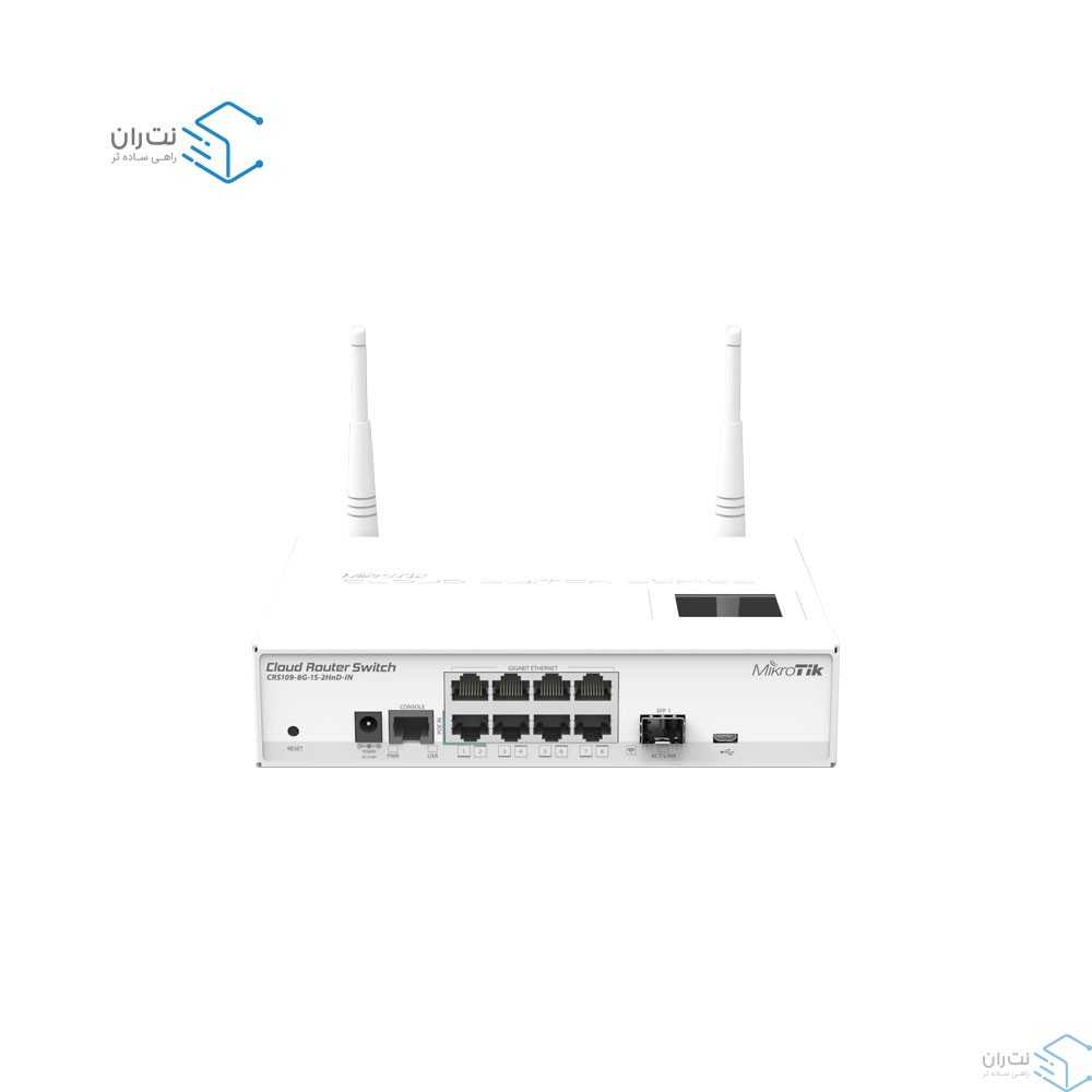 قیمت و خرید سوییچ شبکه 8 پورت میکروتیک CRS109-8G-1S-2HnD-IN | نت ران
