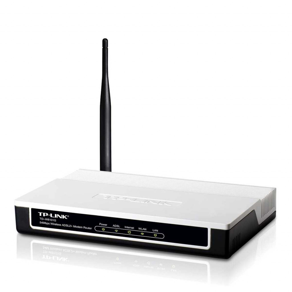 مودم روتر بی‌سیم +ADSL 2 تی پی لینک مدل TD-W8101G