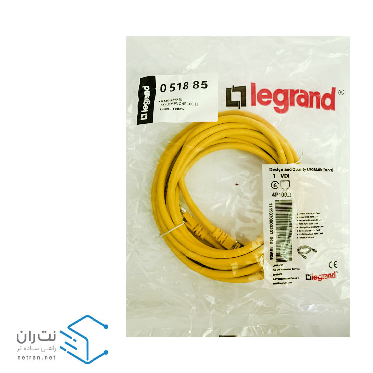 پچ کورد لگراند (کابل لن) Cat6 SFTP روکش PVC زرد 5 متری-2