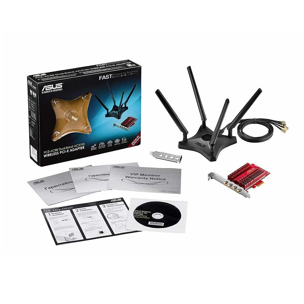 کارت شبکه وایرلس ایسوس PCE-AC88-4