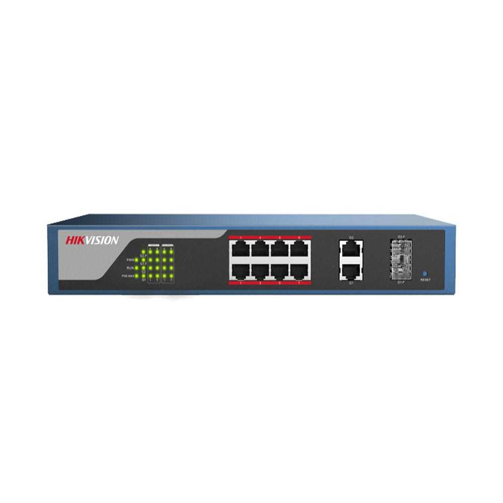 قیمت و خرید سوییچ 8 پورت مدیریتی PoE تحت شبکه هایک ویژن مدل DS-3E1310P-E | نت ران