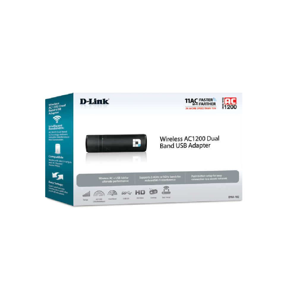 کارت شبکه USB وایرلس دی لینک DWA-182-4