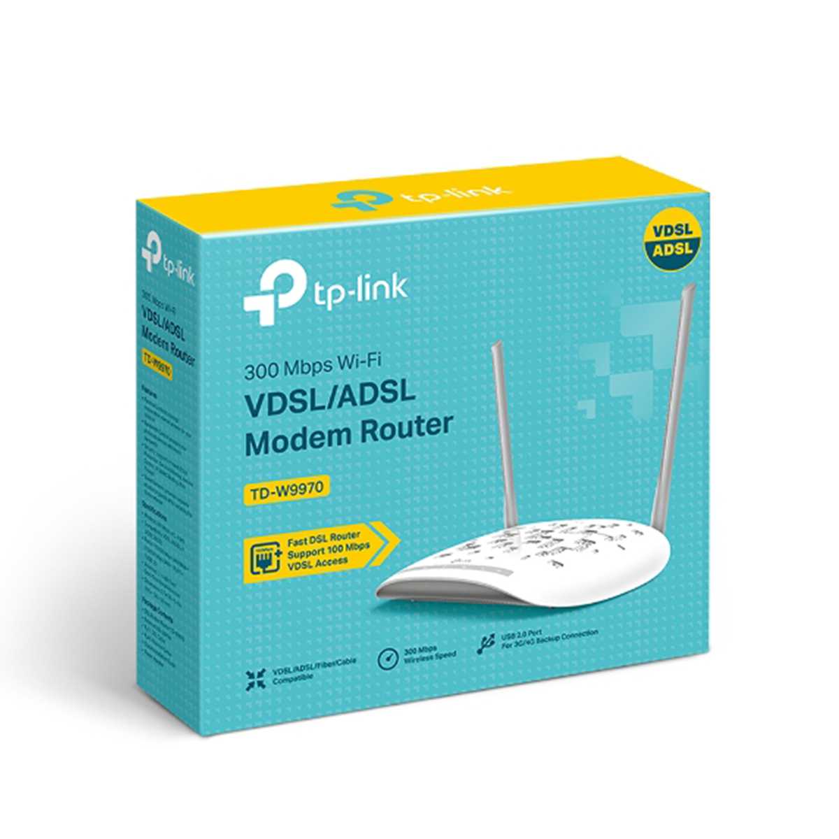 مودم روتر بی‌سیم VDSL/ADSL تی پی لینک مدل TD-W9970 V2-3