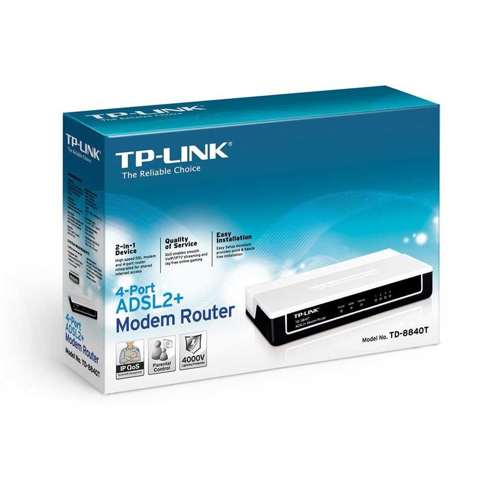 مودم روتر وایرلس +ADSL2 تی پی لینک TD-8840T-2