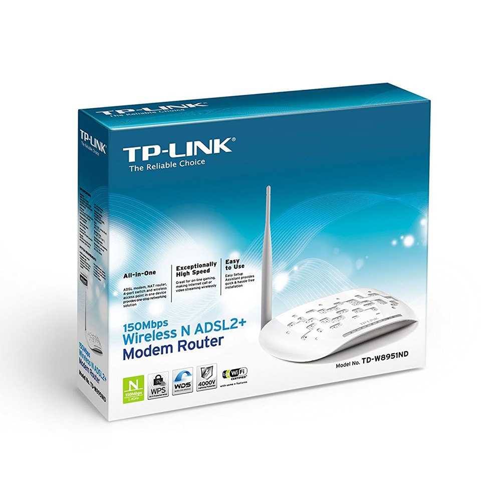 مودم روتر +ADSL2 وایرلس تی پی لینک TD-W8951ND-3