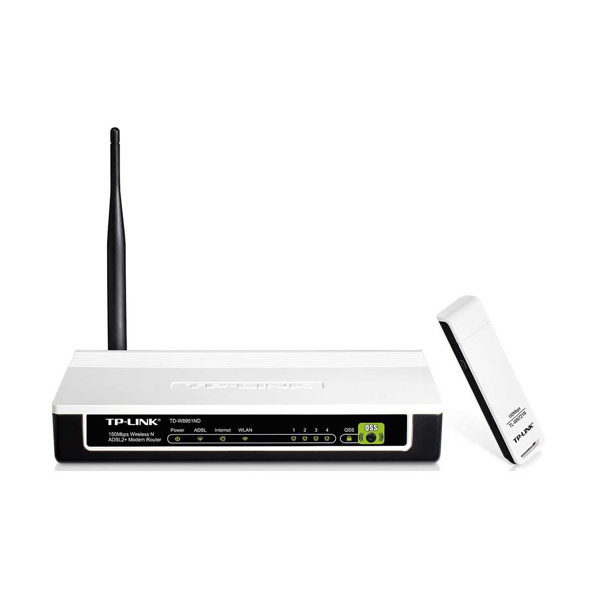 مودم روتر بی‌سیم +ADSL2 تی پی لینک مدل TD-W150KIT-2