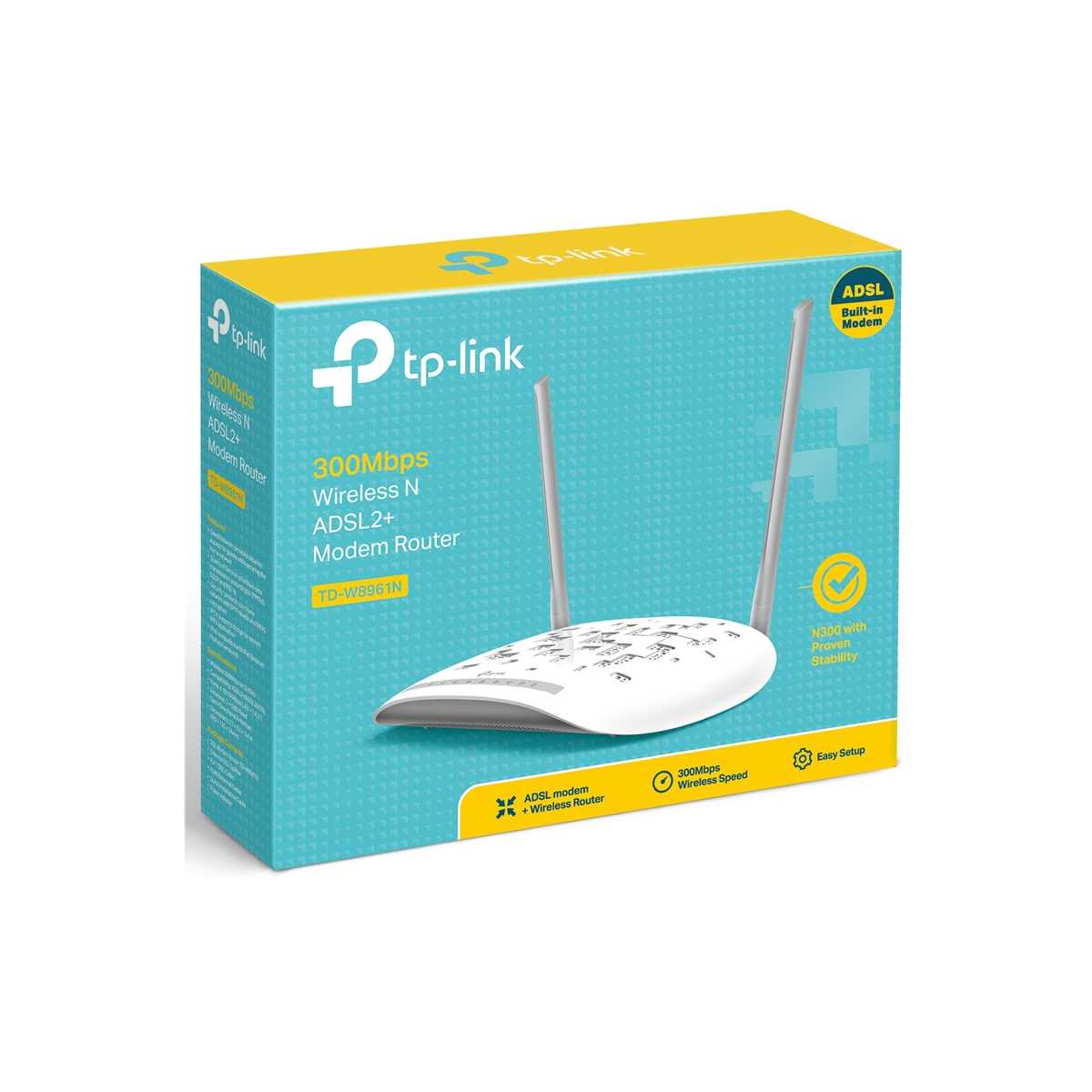 مودم روتر بی‌سیم +ADSL2 تی پی لینک مدل TD-W8961N-2