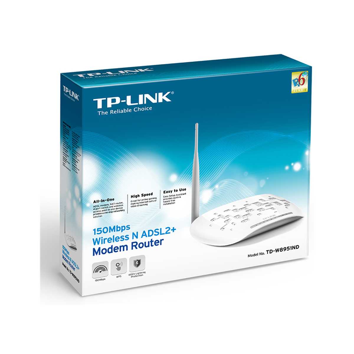 مودم روتر بی‌سیم +ADSL2 تی پی لینک مدل TD-W8951ND-2