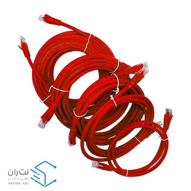 پچ کورد لگراند (کابل لن) Cat6 UTP روکش PVC قرمز 15 سانتی متری