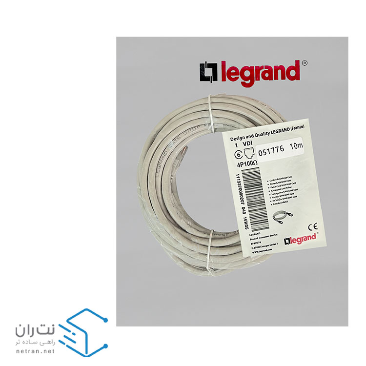 قیمت و خرید پچ کورد لگراند (کابل لن) Cat6 UTP روکش PVC طوسی 10 متری
