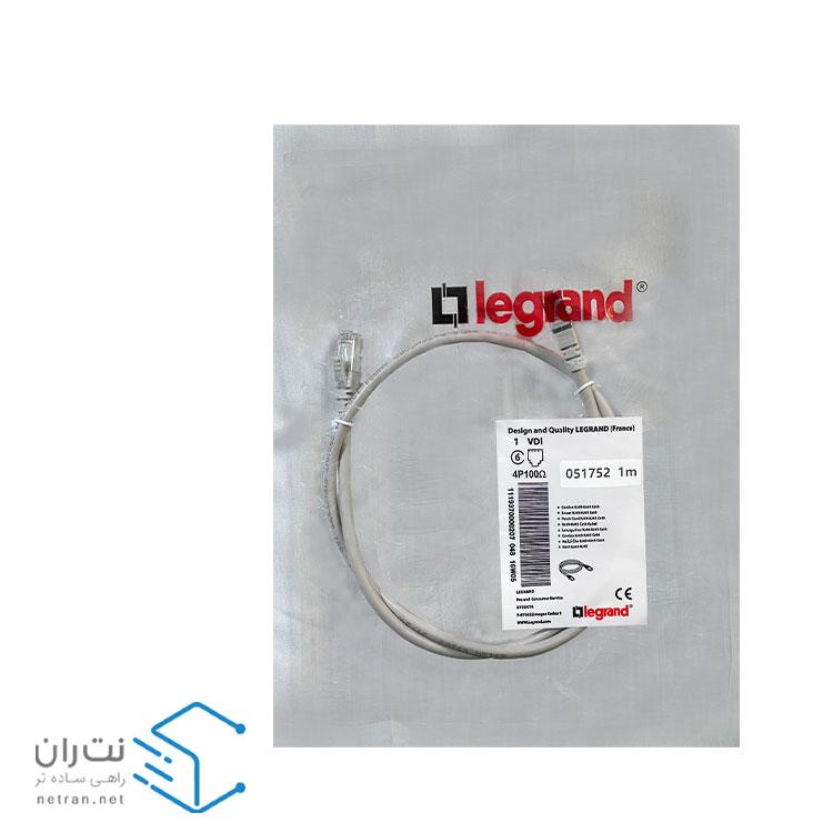 پچ کورد لگراند (کابل لن) Cat6 SFTP روکش PVC طوسی 1 متری-3