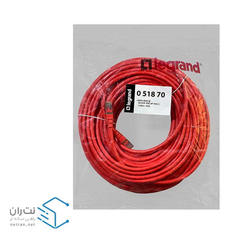 پچ کورد لگراند (کابل لن) Cat6 SFTP روکش PVC قرمز 30 متری-3
