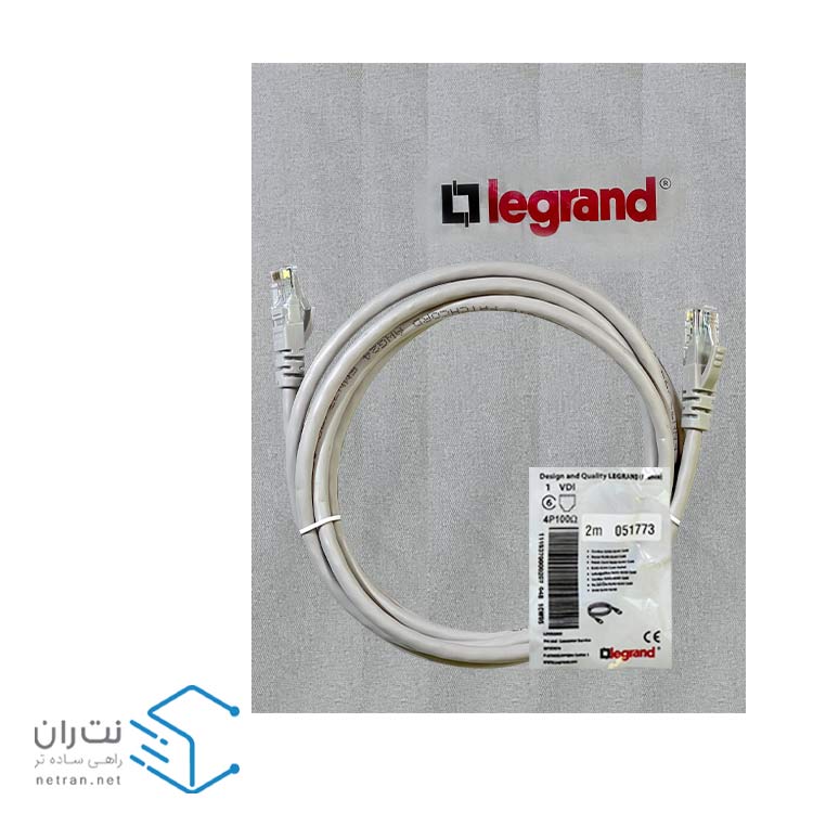 پچ کورد لگراند (کابل لن) Cat6 UTP روکش PVC طوسی 2 متری-4