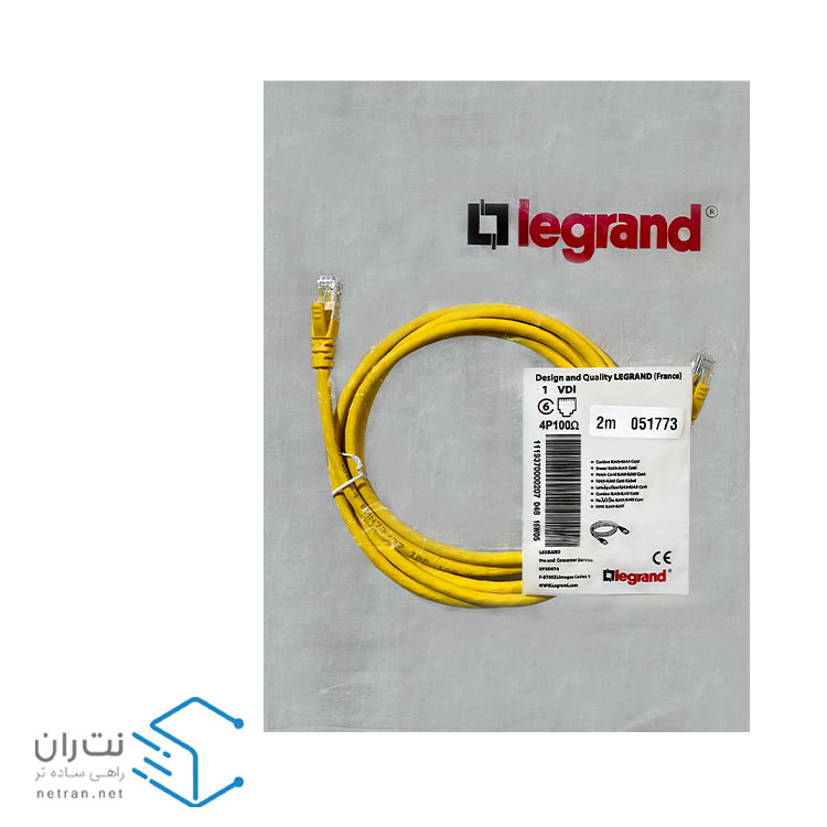 پچ کورد لگراند (کابل لن) Cat6 UTP روکش PVC زرد 2 متری-3
