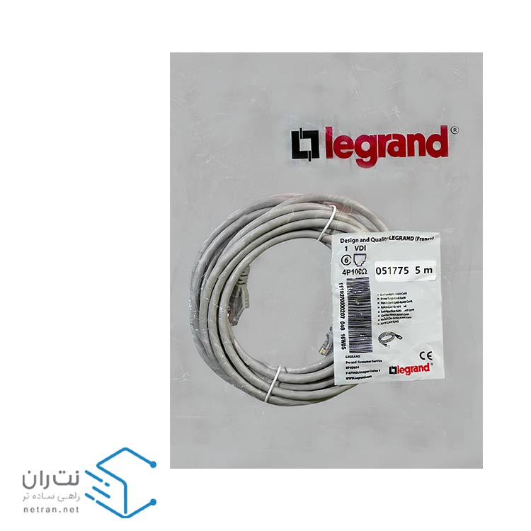 پچ کورد لگراند (کابل لن) Cat6 UTP روکش PVC طوسی 5 متری-4
