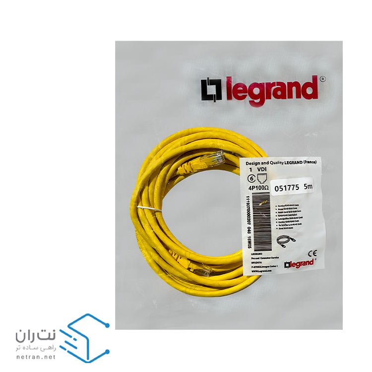 پچ کورد لگراند (کابل لن) Cat6 UTP روکش PVC زرد 5 متری-3