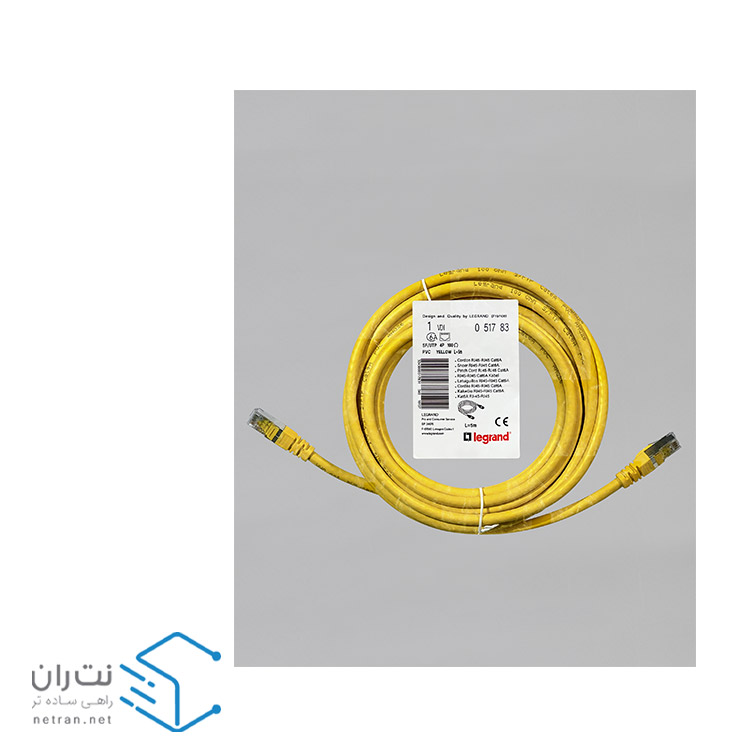 پچ کورد لگراند (کابل لن) Cat6a SFTP روکش PVC زرد 5 متری-2