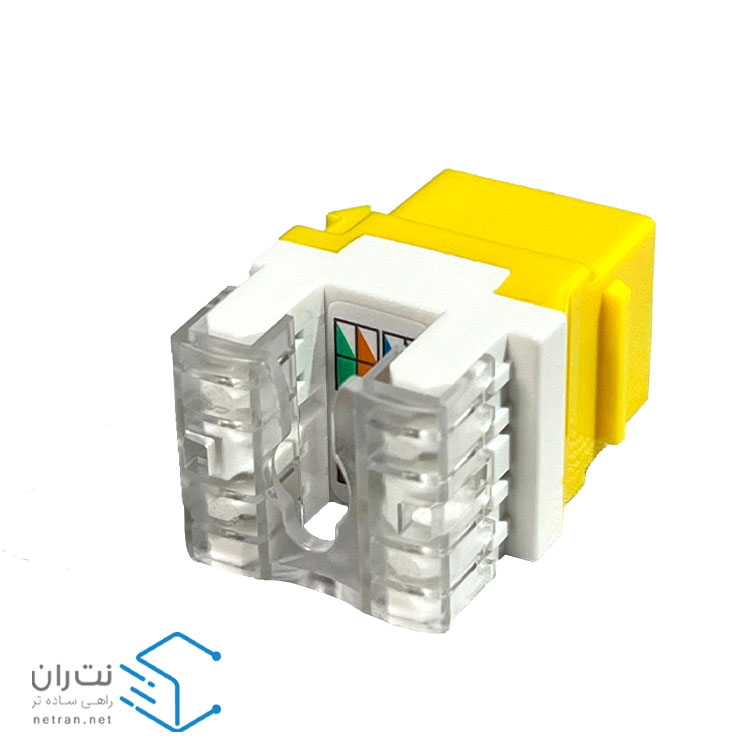 کیستون شبکه Cat6 UTP زرد ۱۸۰ درجه ونتولینک-3