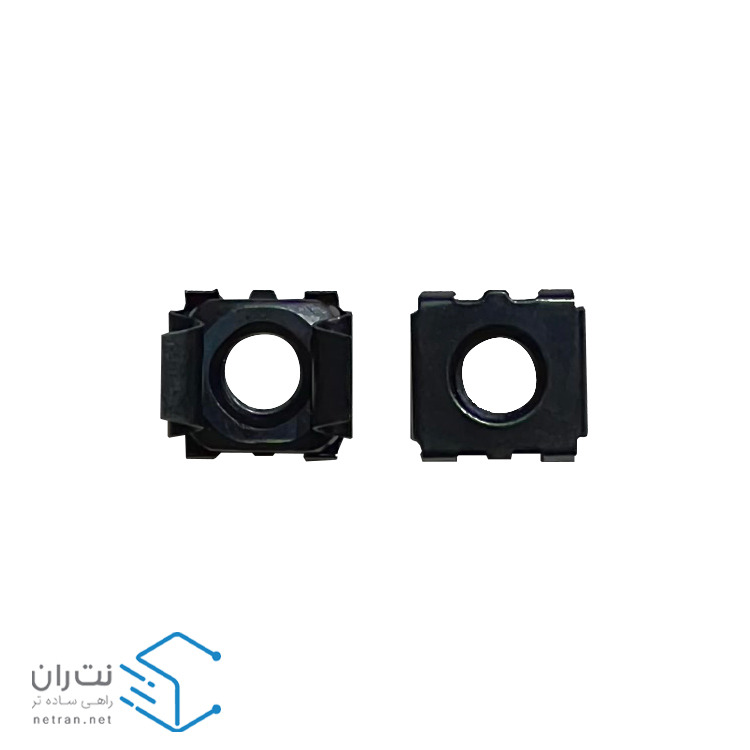 پیچ و مهره رک گژنات مشکی و واشر بسته 50 عددی ونتولینک-6