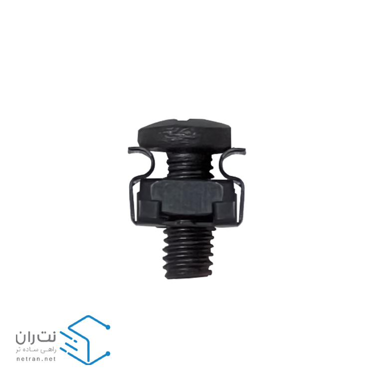 پیچ و مهره رک گژنات مشکی و واشر بسته 100 عددی ونتولینک-8