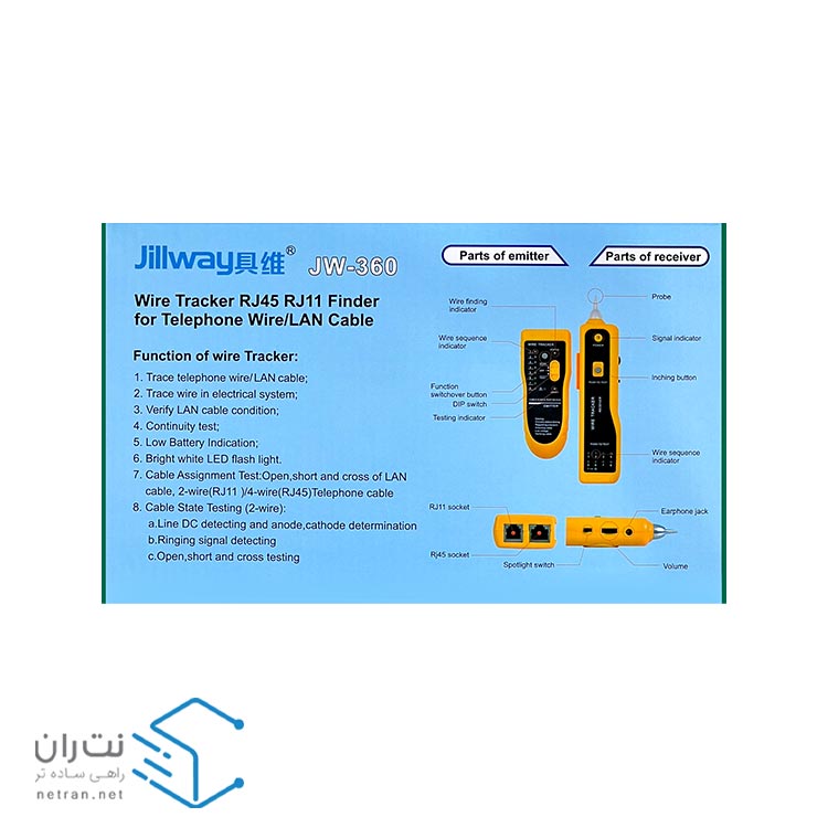 تستر شبکه ونتولینک مدل JW-360-7