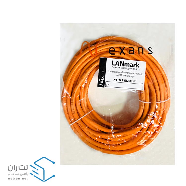 پچ کورد نگزنس (کابل لن) Cat6 SFTP روکش PVC نارنجی 20 متری-2
