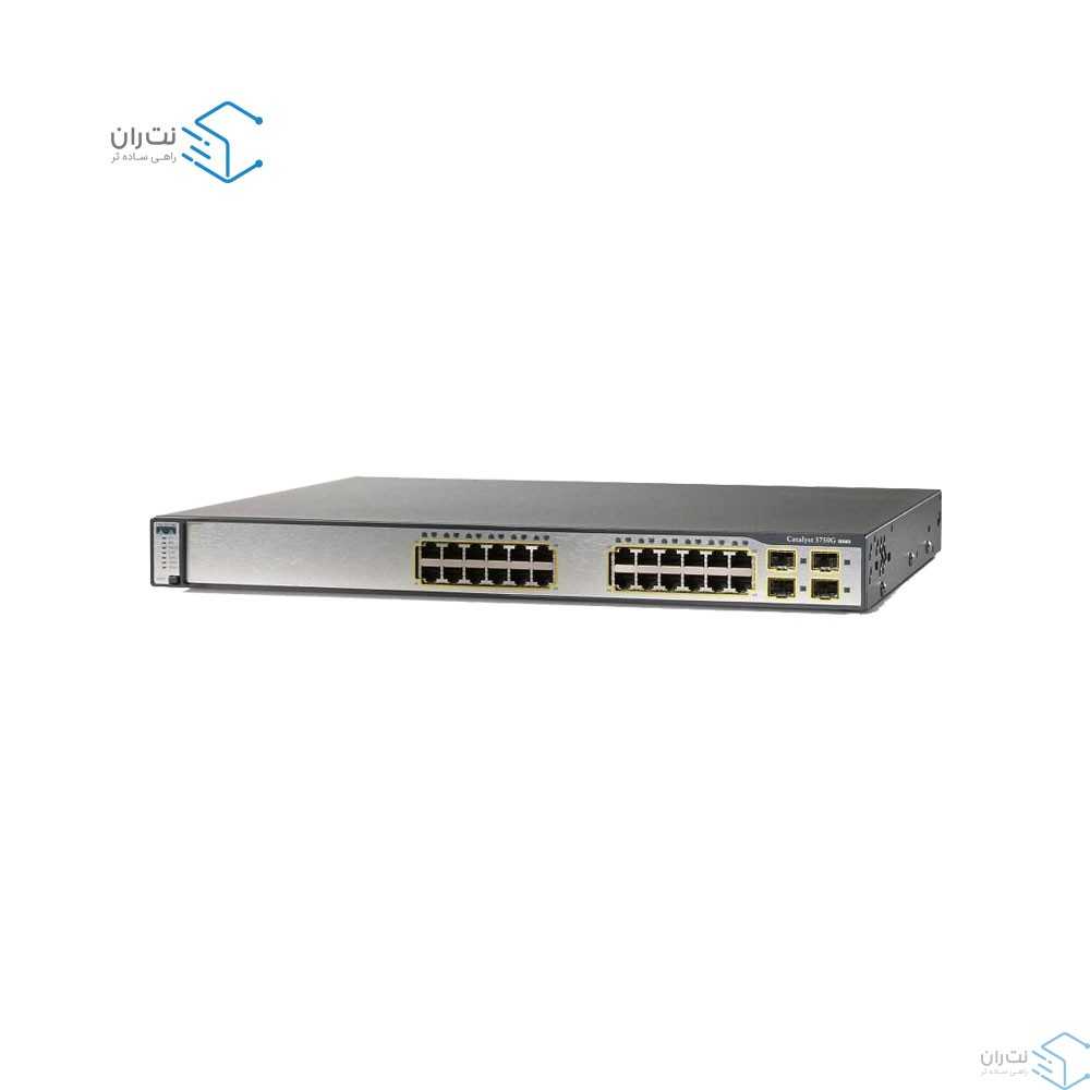 سوئیچ شبکه 24 پورت سیسکو مدل WS-C3750G-24TS-S1U-2