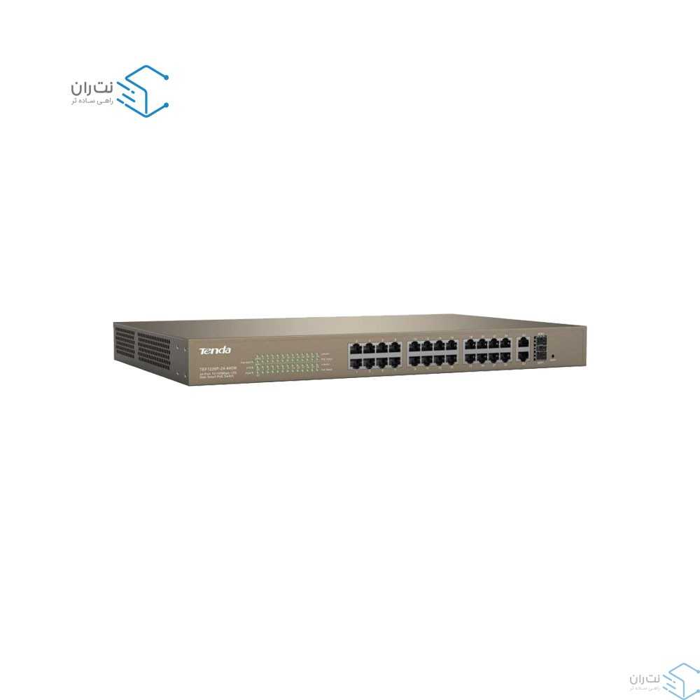 سوئیچ شبکه 24 پورت PoE تندا مدل TEF1226P-24-440W-2