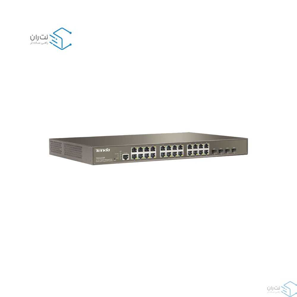 سوئیچ شبکه 24 پورت PoE تندا مدل TEG3224P-2
