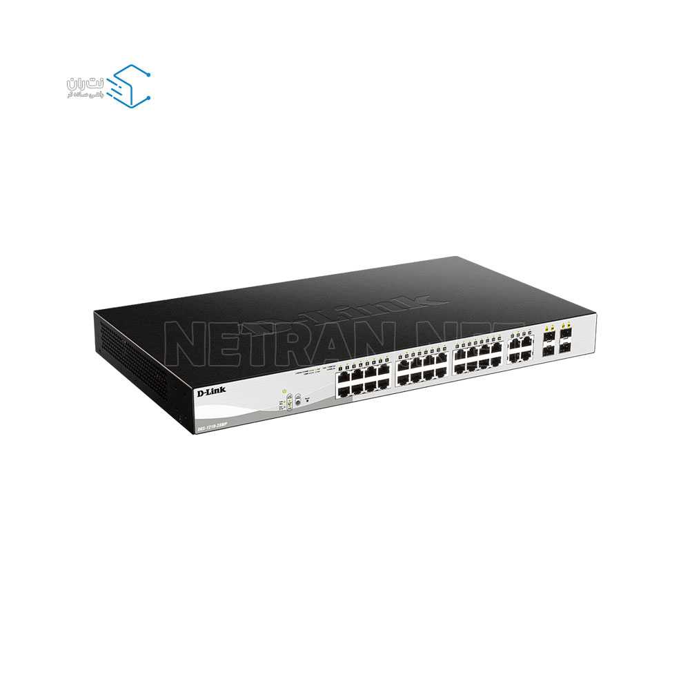 سوئیچ شبکه 28 پورت PoE دی لینک مدل DGS-1210-28MP-2