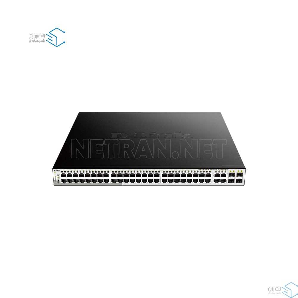 قیمت و خرید سوییچ شبکه 52 پورت PoE هوشمند دی لینک مدل DGS-1210-52MP | نت ران