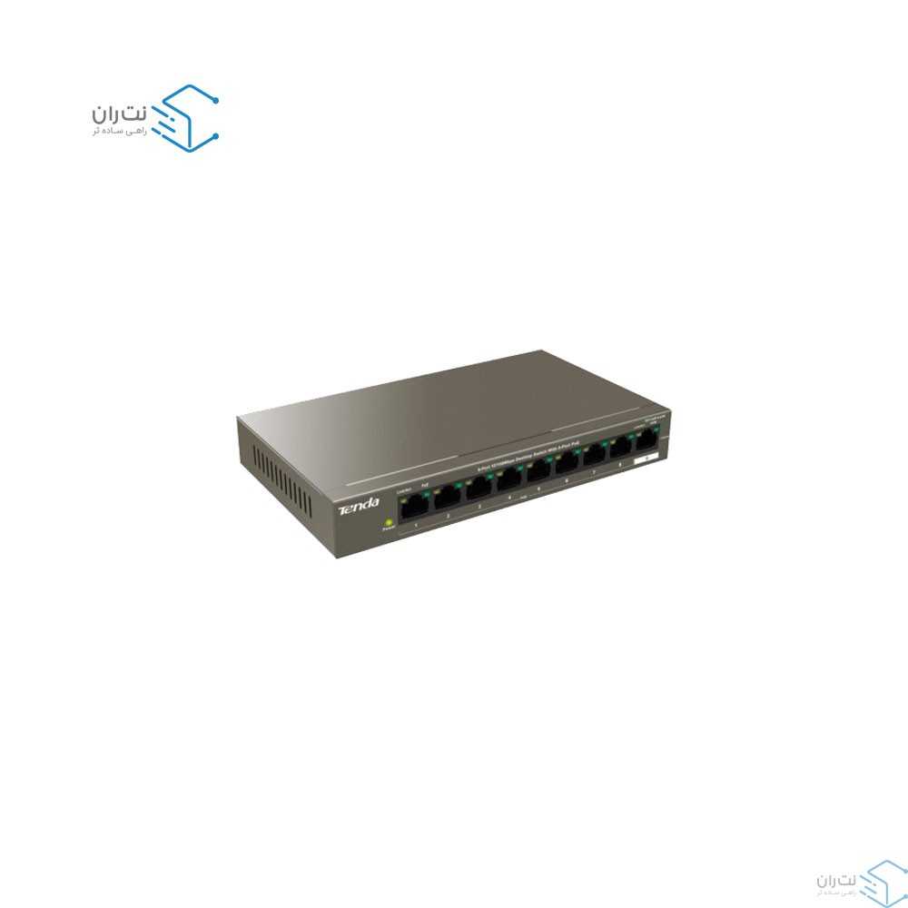 سوئیچ شبکه 9 پورت POE تندا مدل TEF1109P-8-63W-2